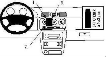 Brodit ProClip houder geschikt voor Nissan Micra 1998-2002 Center mount