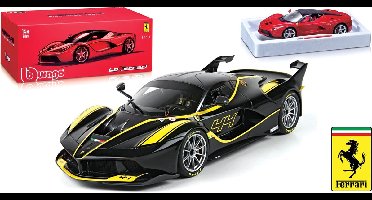 Bburago Ferrari Ferrari Fxx-K - Modelauto - Schaal 1:18 - Zwart/Geel