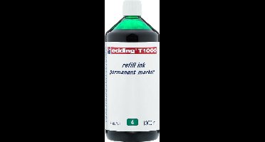 edding T1000 navulinkt voor permanent markers - kleur: groen - grote fles - 1000ml