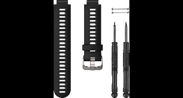 Garmin Forerunner 735 Siliconen Vervanging Horlogebandje - Polsbandje - Wearablebandje - Zwart/Grijs