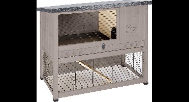 Ferplast Ranch 120 Basic Konijnenhok -  Grijs/Grijs - 117 x 67,5 x 95.5
