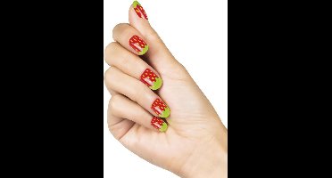 Boland Set Aardbei Nagels 24-delig Rood/groen