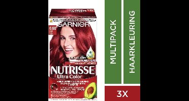 Garnier Nutrisse Haarverf - 6.60 Rouge Vibrant - Voordeelverpakking