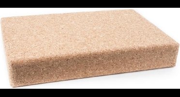 Yoga steunblok kurk voor schouderstand - 30.5x20.5x5 cm - S