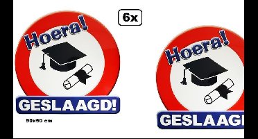 6x Huldeschild GESLAAGD 50x50 cm
