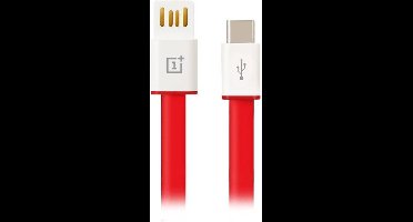 OnePlus 2 Originele Type-C data + oplaadkabel plat 100 cm - Rood