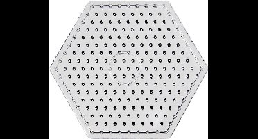 Maxi strijkkralen grondplaat zeshoekig transparant 17 cm