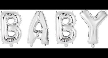Folie ballon Baby zilver Zilver