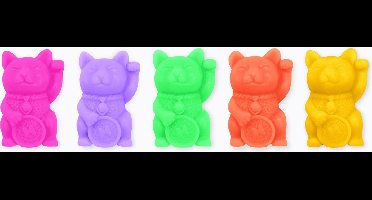 Mustard -  Lucky Cat - Magnetic Set - 5 st.