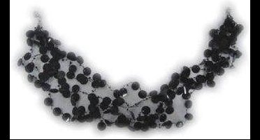 Pailetten halsketting zwart