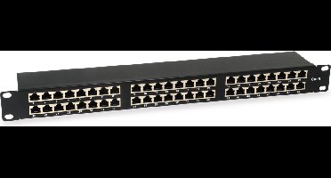 Patchpanel 48x RJ45 Cat6 19 1HE schwarz