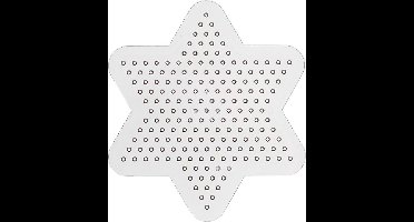 Onderplaat d: 10 cm transparant kleine ster 1stuk