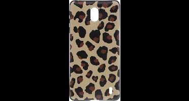Shop4 - Nokia 1 Plus Hoesje - Zachte Back Case Luipaard Bruin