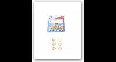 Zeilkous en ring koper 11mm á 10 stuks.