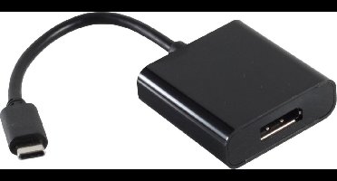 USB-C naar DisplayPort adapter met DP Alt Mode (4K 60 Hz) / zwart - 0,15 meter