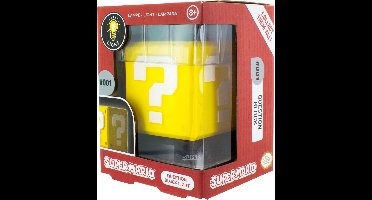 Question Block Icon Light, officieel gelicentieerde Super Mario Bros vrijstaande bureaulamp, gamingkamer decoratie en merchandise voor jongens en meisjes, nachtlampje cadeau-accessoire voor de slaapkamer – Paladone