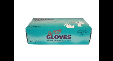 Latex wegwerp handschoenen gepoederd blauw 100x maat S