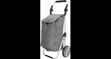 Boodschappentrolley Inklapbaar met Koeltas + Kantelbaar Handvat - Grijs