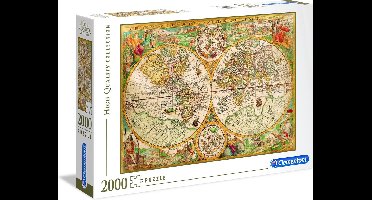 Clementoni - Puzzel - Historische wereldkaart - 2000 stukjes - Vanaf 14 jaar - High quality collection