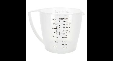 Westmark Beslagkom/maatbeker met spatbescherming, deksel en tuit, kunststof, inhoud: 1,4 l, Helena, doorzichtig/groen