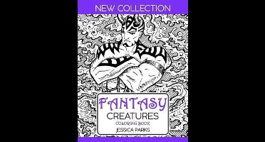 Adult Coloring Books by Brh Ou- Fantasy Creatures Coloring Book