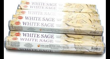 HEM -Witte Salie - White sage wierook 12 pakjes, 20 stokjes per pakje