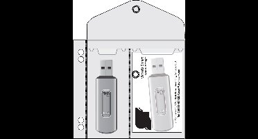 EXXO-HFP #45061 - Geponste hoes voor USB sticks - 10 stuks (2 pakken @ 5 stuks)