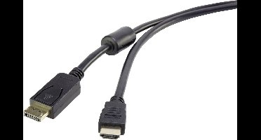Renkforce RF-3301446 DisplayPort-kabel DisplayPort / HDMI Adapterkabel DisplayPort-stekker, HDMI-A-stekker 3.00 m Zwart