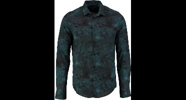Cast iron groen stretch overhemd - Maat M