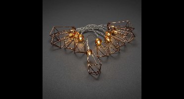 Konstsmide 3128 - LED Lichtsnoer met 10 koperkleurige metalen robijnen - 90 cm