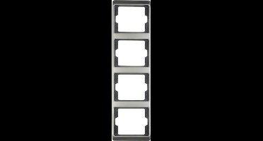 Hager Berker arsys afdekraam 4-voudig verticaal edelstaal - 13440004