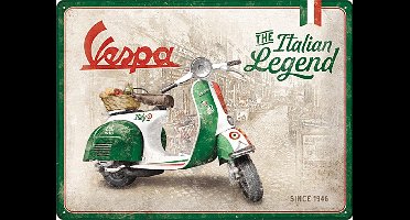 Wandbord - Vespa The Italian Legend - 30x40 cm