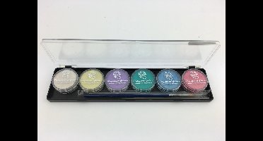 Aqua schminkpallet 6 pastel kleuren