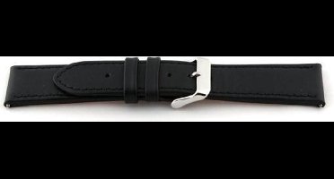 Horlogeband Universeel J135 Leder Zwart 26mm