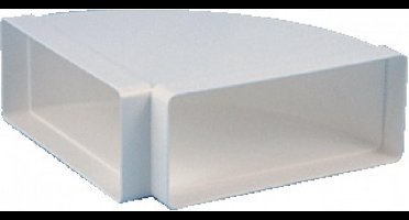 Nedco bochtstuk ventilatiekanaal, kunststof, wit, uitvoering hor - S6750