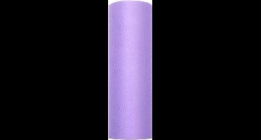 PartyDeco - Tule op rol Violet (0,15 x 9 mtr)