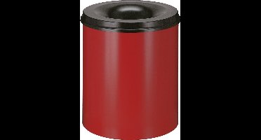 V-Part - Vlamdovende papierbak 80 liter - Steel - rood, zwart - Prullenbak