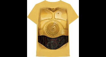 Disney Star Wars - C-3PO Chest Heren T-shirt - M - Geel
