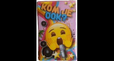 Uitnodigingskaarten - Emoji - Kom je ook - 6st.