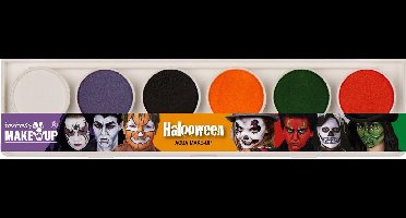 Witbaard Schmink Palet Waterbasis Halloween 6 Kleuren