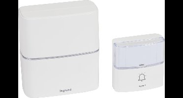 Legrand draadloze deurbel kit Serenity - 85dB - IP54 - 200 meter bereik - wit