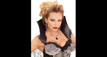 Ketting vleermuis met zwarte steen