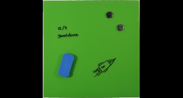DESQ® - Magnetisch Glasbord - Groen - 45 x 45 cm - Inclusief Wisser en Stift en Magneten