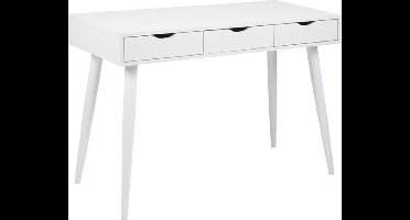 Nula bureau met 3 lades in wit.