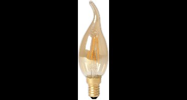 2 stuks Calex Led kaarslamp Tip - 3,5W (25W) E14 - Gold - Goud - Dimbaar met Led dimmer