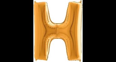 Folieballon letter H goud (100cm)