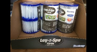 Cartridgefilter Bestway type VI (Lay-Z-Spa) six pack