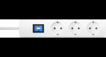 Kopp 233302018 Stekkerdoos met schakelaar 3-voudig Wit Randaarde stekker 1 stuk(s)