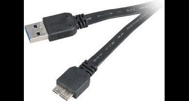 Akasa 1.5m USB 3.0 A/Micro-B USB-kabel 1,5 m USB 3.2 Gen 1 (3.1 Gen 1) USB A Micro-USB B Zwart