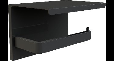 Allibert Loft Game - WC-papierhouder - Mat Zwart Gelakt Aluminium